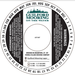 Thimble Island Brewing Company Guilford Mooring- Guilford Mooring Lager March 2017