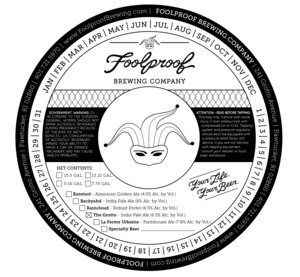 Foolproof Brewing Company The Grotto IPA March 2017