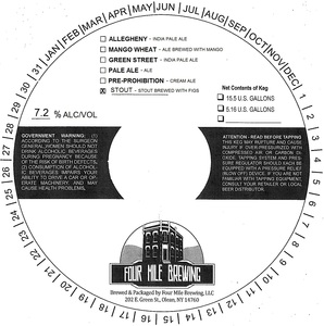 Four Mile Stout Stout Brewed With Figs March 2017