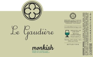 Monkish Brewing Co. Le GaudiÈre