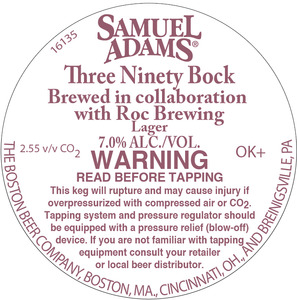 Samuel Adams Three Ninety Bock March 2017