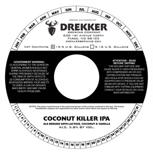 Drekker Brewing Company Coconut Killer IPA