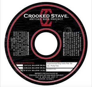 Crooked Stave Artisan Beer Project Experimental Hop IPA