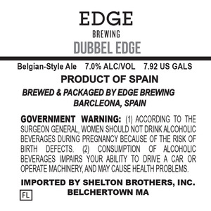 Edge Brewing Dubbel Edge March 2017