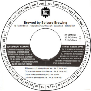 Epicure Brewing Two And 1/2 Ashleys Amber Ale