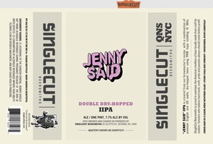 Jenny Said Double-dry Hopped Iipa March 2017