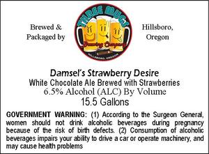 Three Mugs Brewing Damsel's Strawberry Desire March 2017