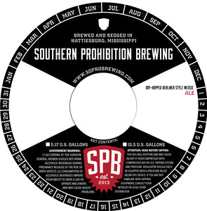 Southern Prohibition Brewing Dry-hopped Berliner Style Weisse