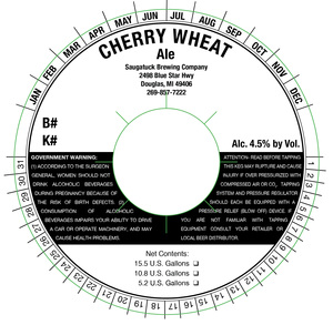 Saugatuck Brewing Company Cherry Wheat March 2017