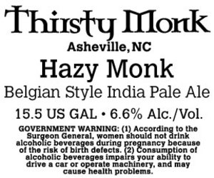 Thirsty Monk Hazy Monk March 2017