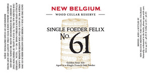 New Belgium Brewing Single Foeder Felix No. 61