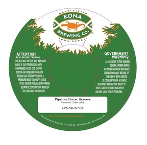 Kona Brewing Company Pipeline Porter Reserve March 2017