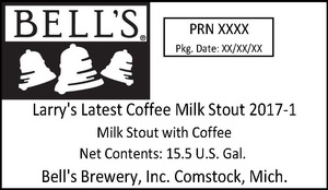 Bell's Larry's Latest Coffee Milk Stout April 2017