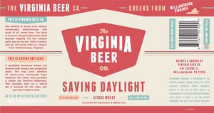 Saving Daylight Citrus Wheat Ale April 2017