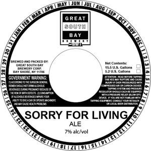 Great South Bay Brewery Sorry For Living March 2017