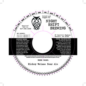 Rickey Weisse Sour Ale March 2017