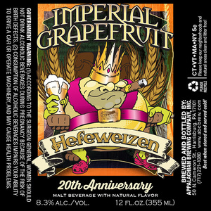 Appalachian Brewing Company Imperial Grapefruit Hefeweizen April 2017