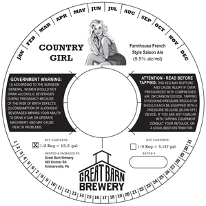 Great Barn Brewery Country Girl March 2017