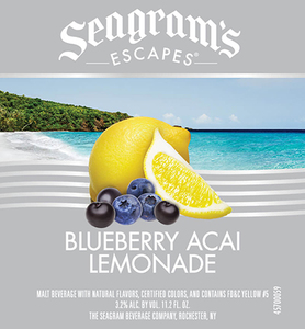 Seagram's Escapes Blueberry Acai Lemonade March 2017
