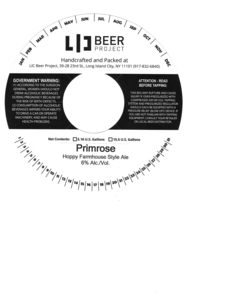 Lic Beer Project Primrose March 2017