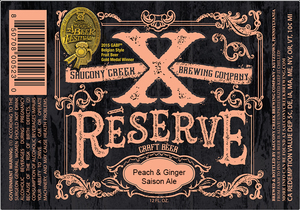 Xreserve Peach & Ginger Saison Ale March 2017