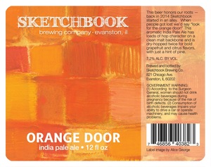 Sketchbook Brewing Co. Orange Door India Pale Ale March 2017
