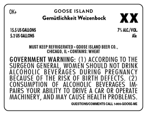 Goose Island Gemutlichkeit Weizenbock