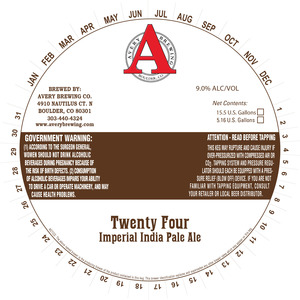 Avery Brewing Co. Twenty Four March 2017