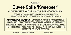 Alvinne Cuvee Sofie "kweepeer"