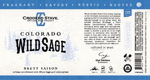 Crooked Stave Artisan Beer Project Colorado Wildsage
