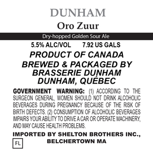 Brasserie Dunham Oro Zuur March 2017