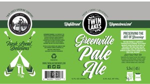 Twin Lakes Brewing Company LP Greenville Pale Ale April 2017