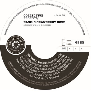 Collective Arts Basil & Cranberry Gose