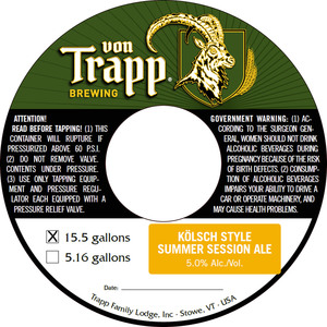 Von Trapp Brewing KÖlsch Style Summer Session