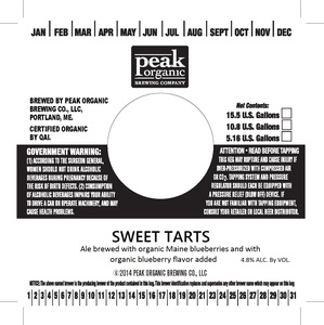 Peak Organic Sweet Tarts April 2017