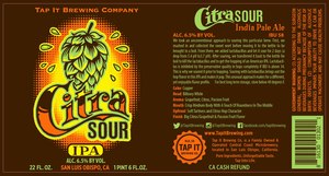 Tap It Brewing Company Citra Sour April 2017