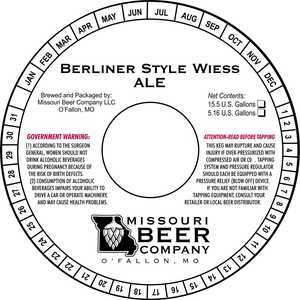 Missouri Beer Company Berliner Style Wiess Ale March 2017