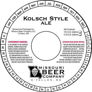 Missouri Beer Company Kolsch Style Ale March 2017