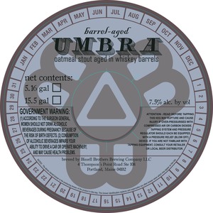 Barrel-aged Umbra Oatmeal Stout Aged In Whiskey Barrels