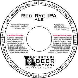Missouri Beer Company Red Rye IPA Ale March 2017