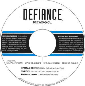 Defiance Brewing Co. Union