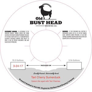 Old Bust Head Brewing Co. Tart Cherry Sumerduck