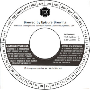 Epicure Brewing Oran-g-utan IPA