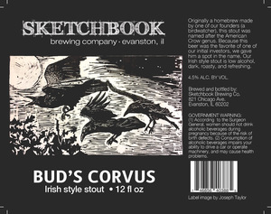 Sketchbook Brewing Co. Bud's Corvus Irish Style Stout