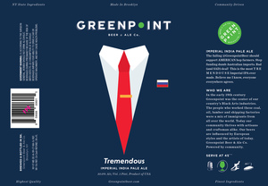 Greenpoint Beer Tremendous IPA April 2017