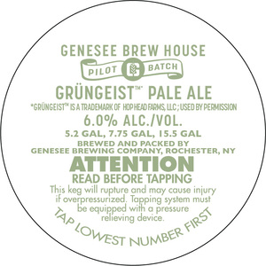 Genesee Brew House Grungeist Pale Ale