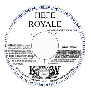 Keweenaw Brewing Company, LLC Hefe Royale