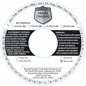 Main Channel Blonde Ale 