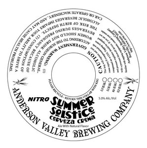 Anderson Valley Brewing Company Nitro Summer March 2017