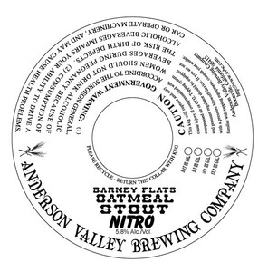 Anderson Valley Brewing Company Nitro Stout March 2017